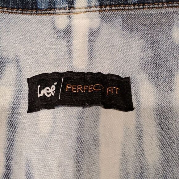 Upcycled Hello Kitty ZOMBIE Bleach Streaked Denim Sleeveless Vest Sz XL 823 - Picture 9 of 10